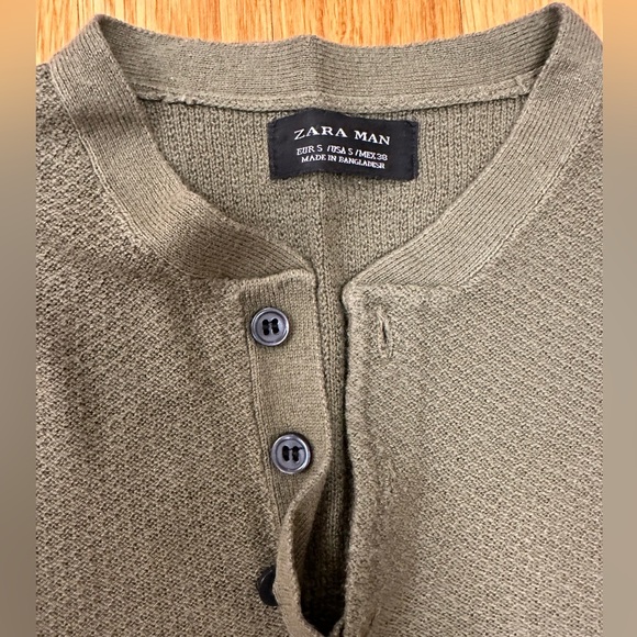 Zara Summer Green Short Sleeve Shirt - Picture 2 of 4